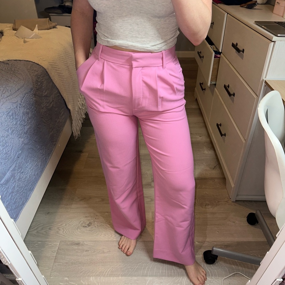 Abercrombie & Fitch Pink Wide-Leg Pants